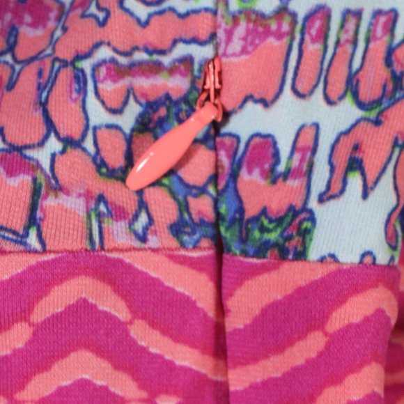 Hale Bob Size XS Blue & Pink Halter Dress - Picture 3 of 7